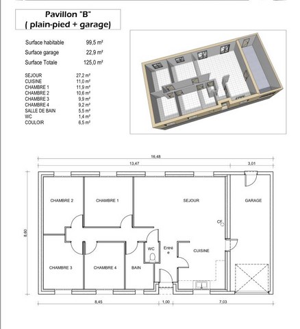 plan pavillon B