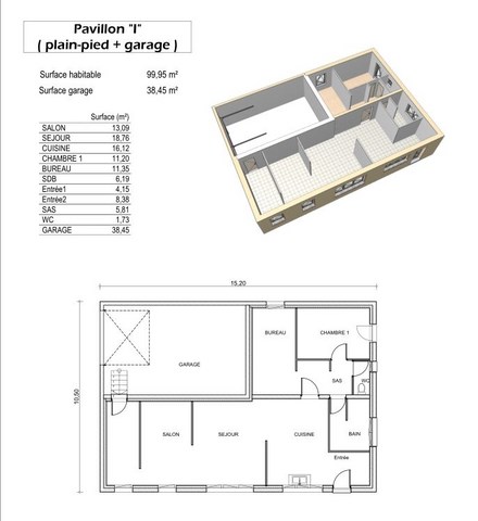 plan pavillon I